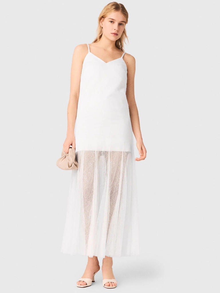 Rapalana Taffeta And Lace Dress